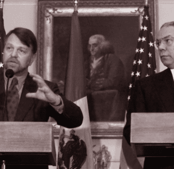 Foreign Minister Jorge Castaneda meeting with Colin Powell
