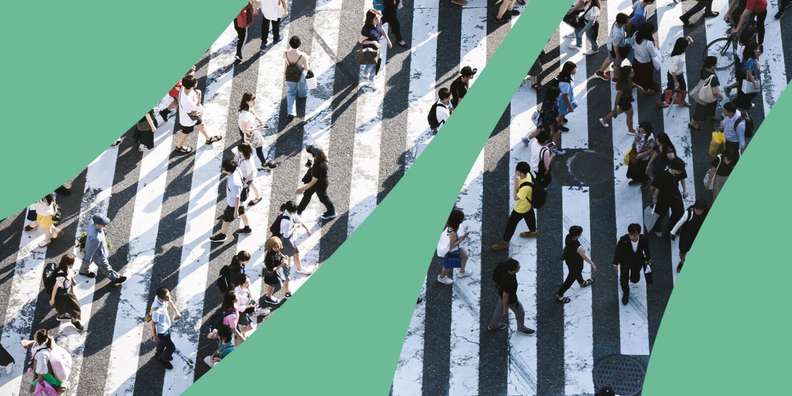 People crossing street.